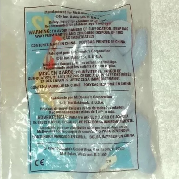 1998 McDonalds Happy Meal TY Peanut The Elephant - Picture 2 of 2